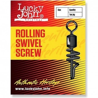 Вертлюги с застежкой LUCKY JOHN ROLLING AND SCREW K003/0 5Шт.