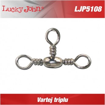 Вертлюги трехсторонние LUCKY JOHN PRO SERIES CROSSLINE SWIVEL 012 10Шт.